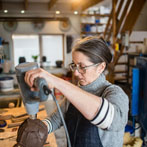 Patricia Shone in her studio 2018